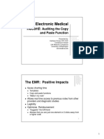 The Electronic Medical Record:: Auditing The Copy and Paste Function
