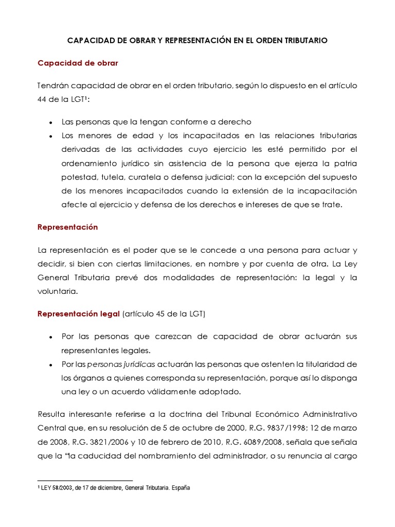 Capacidad de Obrar y Representación | PDF | Internet | España