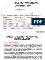 Sales Force Motivation and Compensation: Learning Objectives