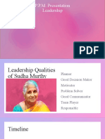 PPM Sudha Murty Leadreship