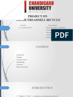 Project On Solar Treadmill Bicycle