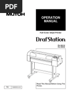 Mutoh RJ 900X Dye Sub Operations Manual