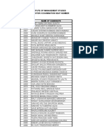 Examination Seat Number List (Batch - 2020-22)