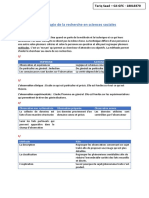 Méthodologie de La Recherche en Sciences Sociales