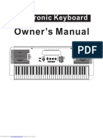 Electronic Keyboard: Owner's Manual