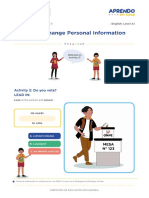 Aprendiendo a intercambiar información personal en inglés A1