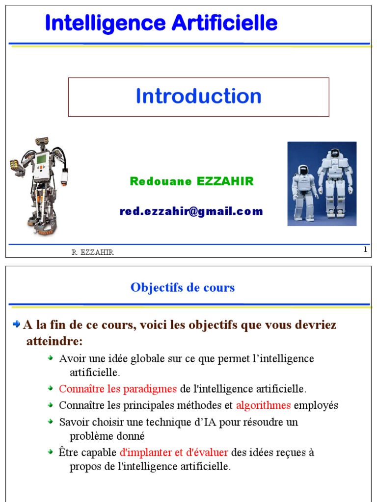 Introduction à l'Intelligence Artificielle | PDF | Intelligence ...
