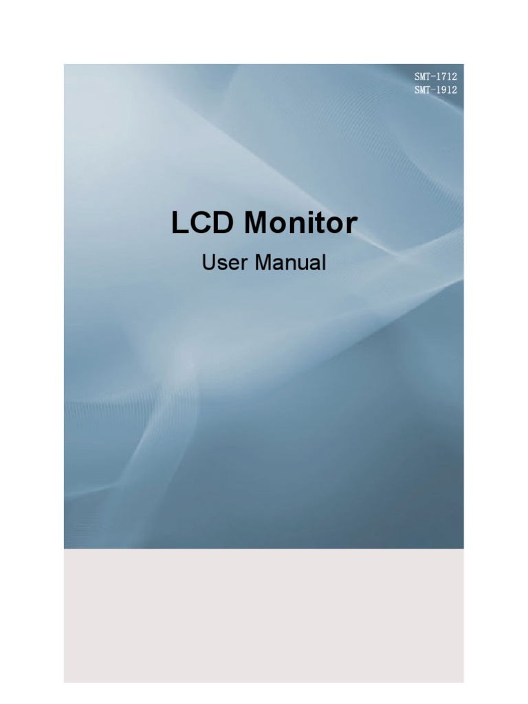LCD Monitor: User Manual | PDF | Microsoft Windows | Electrical Connector