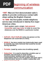 Beginning of Wireless Communication