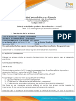 Guía de Actividades y Rúbrica de Evaluación - Unidad 2 - Tarea 2 - El Sector Agrícola y El Desarrollo Económico