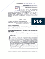 Proyecto para Que Consejos de Ministros Sean Públicos