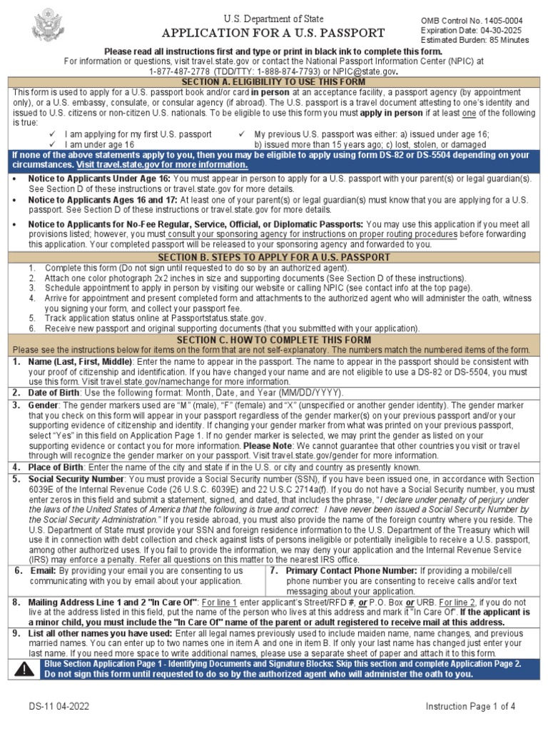 application for a us passport | pdf | birth certificate | identity