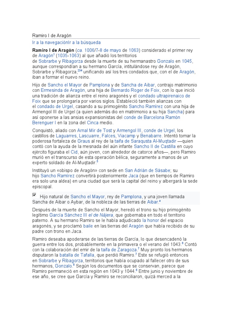 Ramiro I de Aragón | PDF | Monarcas europeos