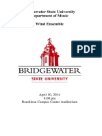 Upcoming Music Department Events:: Bridgewater State University Department of Music Wind Ensemble