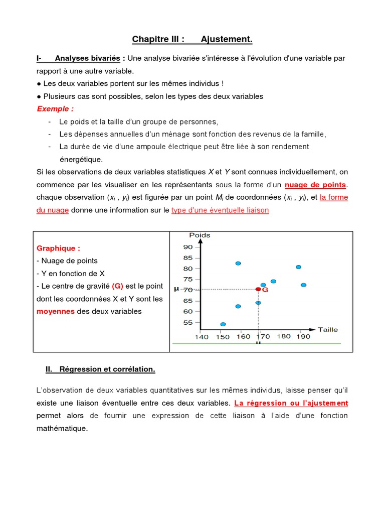 Analyse bivariée et régression linéaire | PDF | Régression linéaire ...