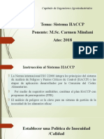 Sistema HACCP: Análisis de Peligros y Puntos Críticos de Control