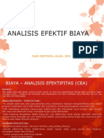 Cost - Effectiveness Analysis (CEA)