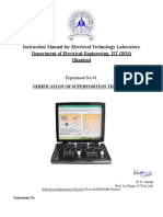 Instruction Manual For Electrical Technology Laboratory Department of Electrical Engineering, IIT (ISM) Dhanbad