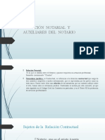 Relación Notarial y Auxiliares Del Notario