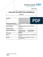 Foot and Toe Nail Care Guidelines