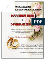 M.Z. & D.Z. - Tata Ibadah Pemberkatan Nikah