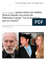 Otto Sirgo Narra Cómo Era Amber Heard Siendo Novia de Valentino Lanús