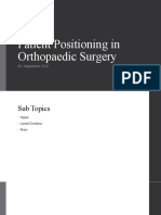 Patient Positioning in Orthopaedic Surgery: R2, September 2020