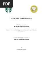 Total Quality Management: A Term Paper Submitted To