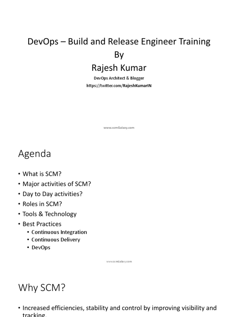Devops - Build and Release Engineer Training by Rajesh Kumar | PDF