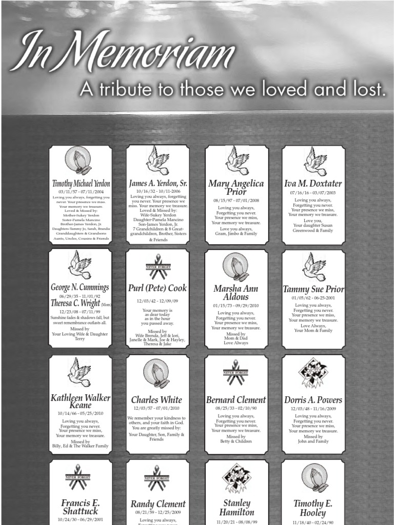 Memorial Tributes and Remembrances | PDF | Art