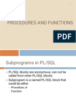 PL/SQL Procedures and Functions
