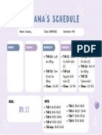 Nga Trần's timetable