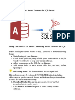 Convert Access Database To SQL Server