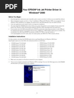 Installing Your EPSON Ink Jet Printer Driver in Windows 2000