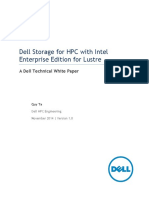 Dell Storage For HPC With Intel Enterprise Edition For Lustre