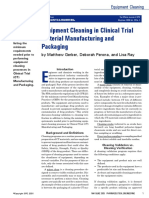 Equipment Cleaning in Clinical Trial Material Manufacturing and Packaging