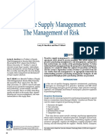 Proactive Supply Management: The Management of Risk: Brief