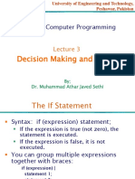 Decision Making and Loops: CSE 102: Computer Programming