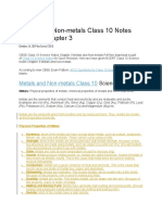 Metals and Non-Metals Class 10 Notes Science Chapter 3