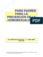 Guía para padres para prevenir la homosexualidad