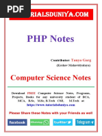 PHP Notes - TutorialsDuniya