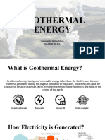 Geothermal Energy: Presented By: Mehroz Fatima Reg.# FA21-REE-013