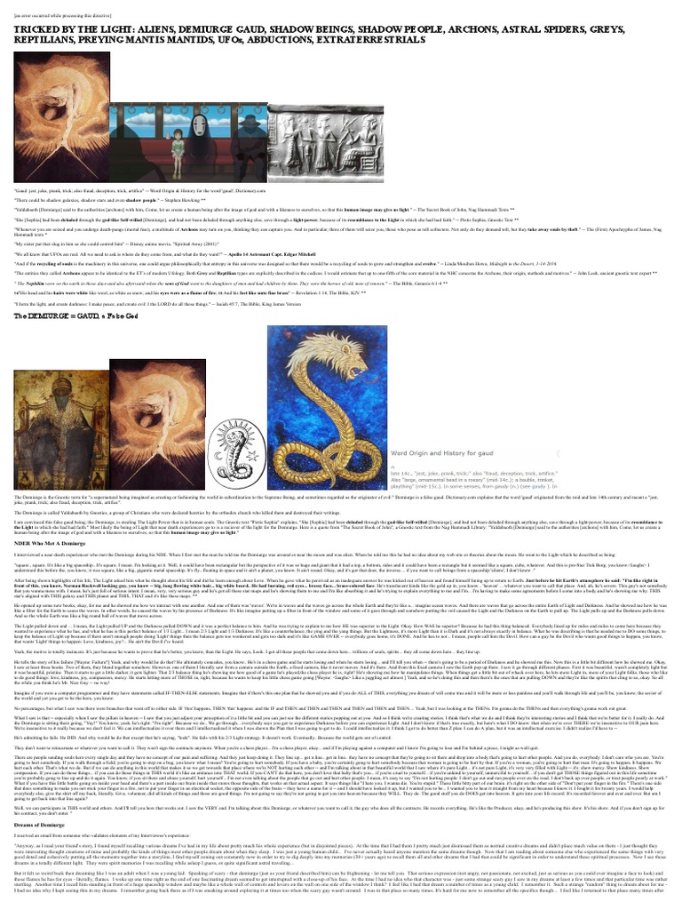 Archons - Little Grey Archon Aliens & Mind Parasites | PDF