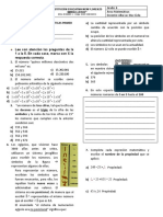 Evaluación 1 de Matemáticas Primer Periodo