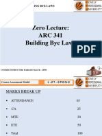 Zero Lecture: ARC 341 Building Bye Laws