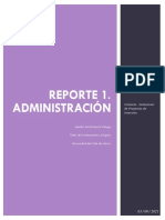 Reporte 1 Administración