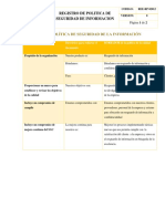 Ree-Rp-82012 Registro Politica de Seguridad de Informacion