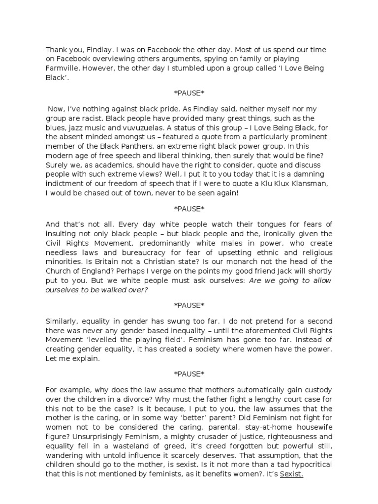 Emma watson feminist speech transcript picture