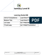 Pharmacy Level III: Learning Guide #49