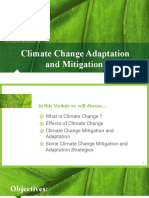 Climate Change Adaptation and Mitigation